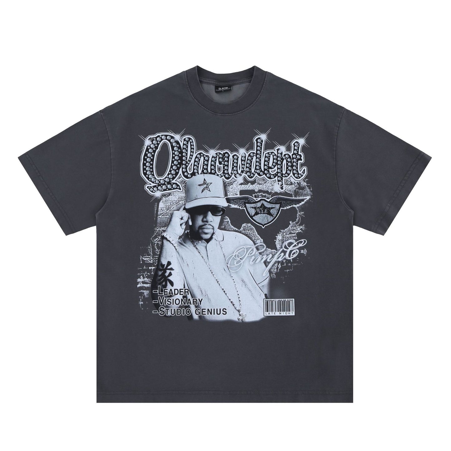 Vic Streetwear Portrait Print Summer Short Sleeve T-Shirt