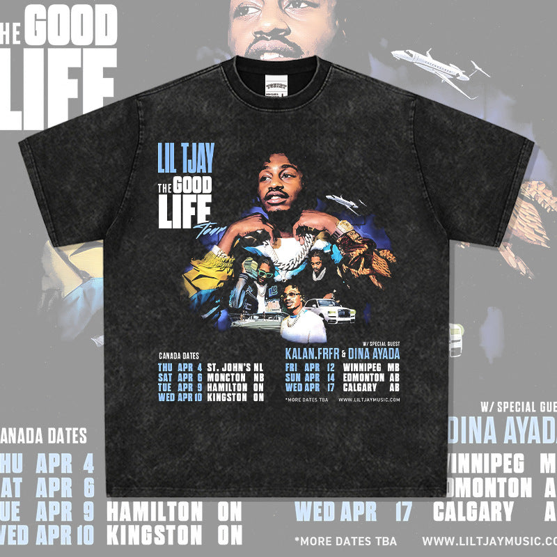 New york hip hop shop hip hop iltjay print short sleeve t-shirt