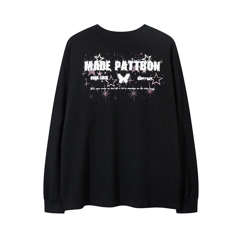 Marcas De Streetwear Vintage Crew Neck Long Sleeve T-Shirt