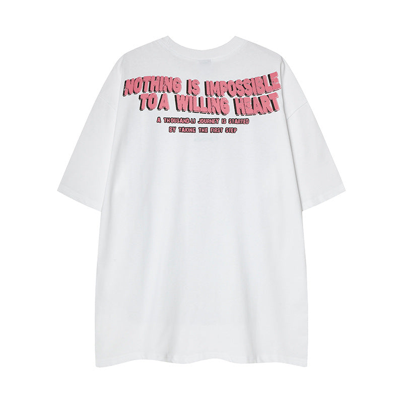 Nyc 1990 Shirt Retro Hip Hop Alphabet Short Sleeve T-Shirt