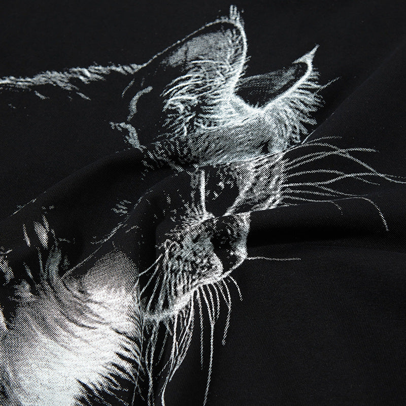 Nyc T Shirt Cat Necklace Short Sleeve T-Shirt Summer Top