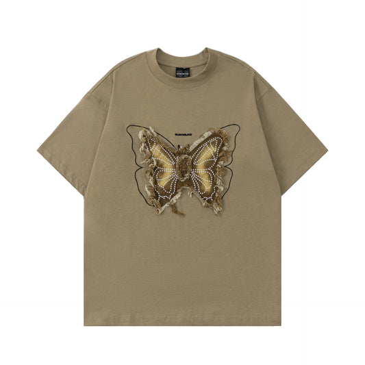 1990 Fashion T-Shirt Summer Vintage Embroidered Short Sleeve T-Shirt