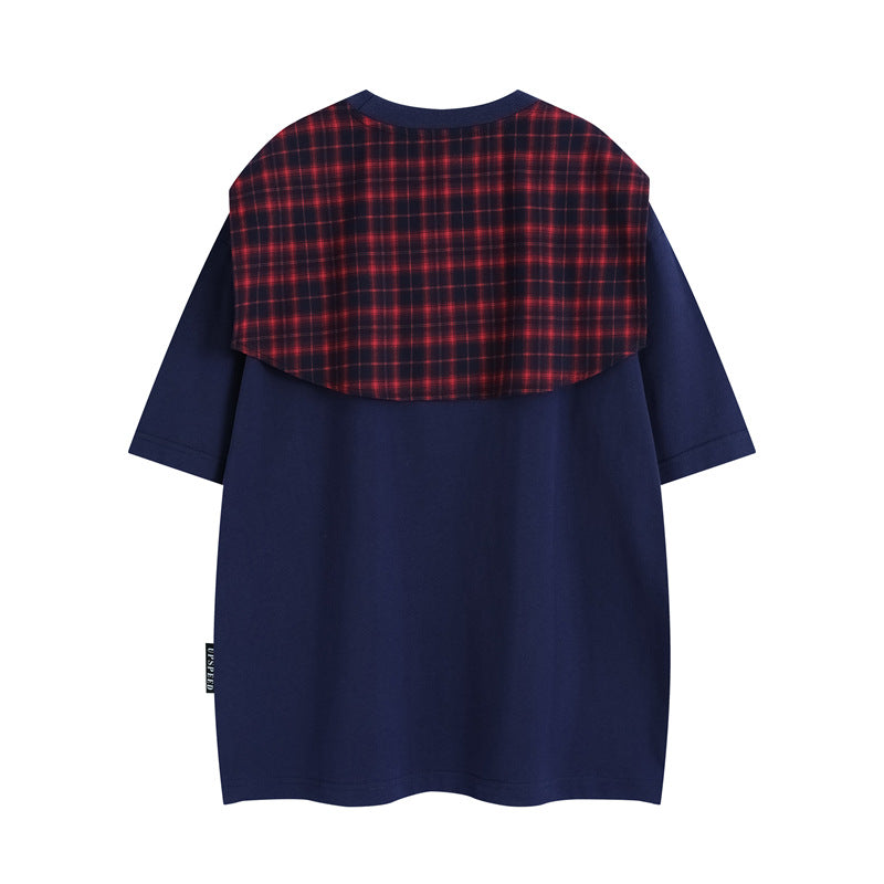 Stone Wash T shirt Retro Short Sleeve Casual Loose Top