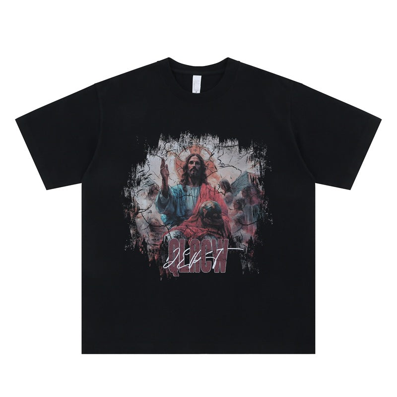 Vic Streetwear Summer Vintage Crew Neck Short Sleeve T-Shirt