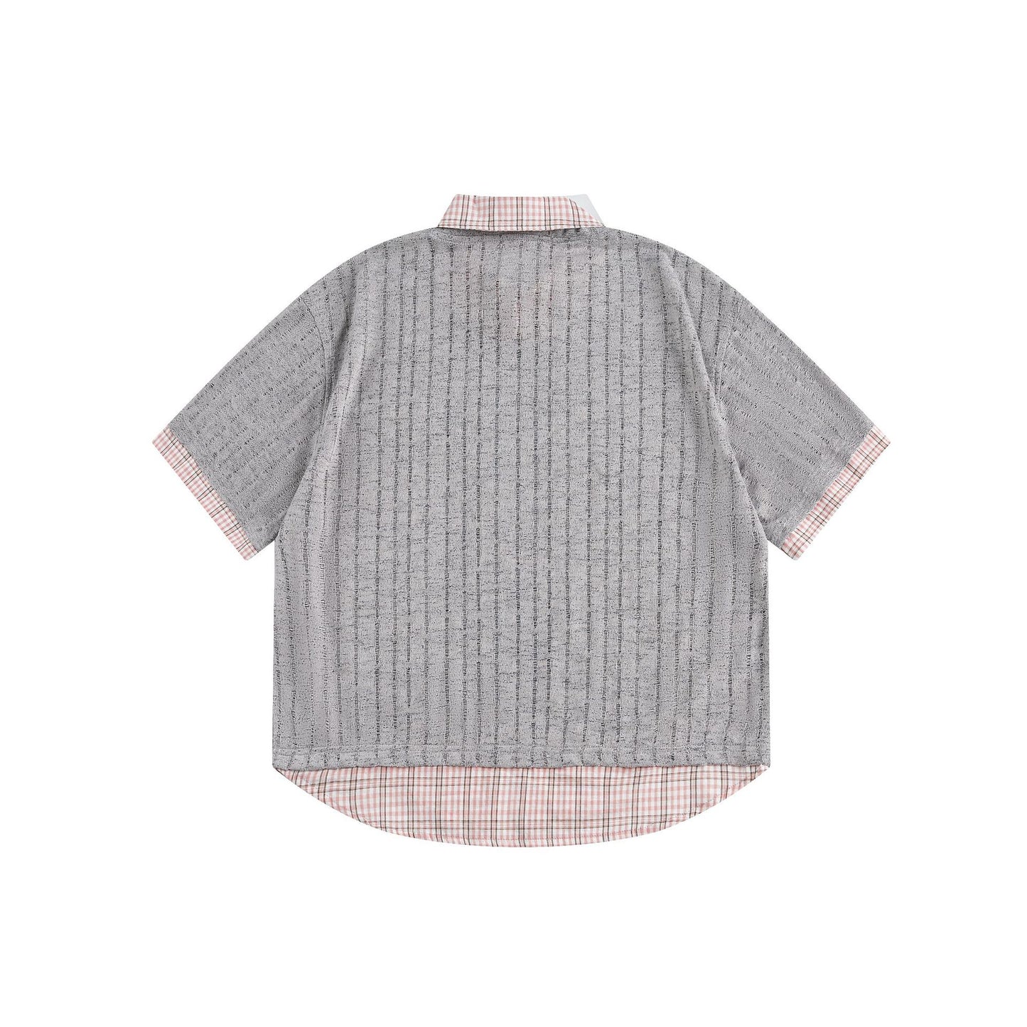 Hip hop shirt knitted hollow t-shirt short-sleeved sweatshirt lapel polo shirt