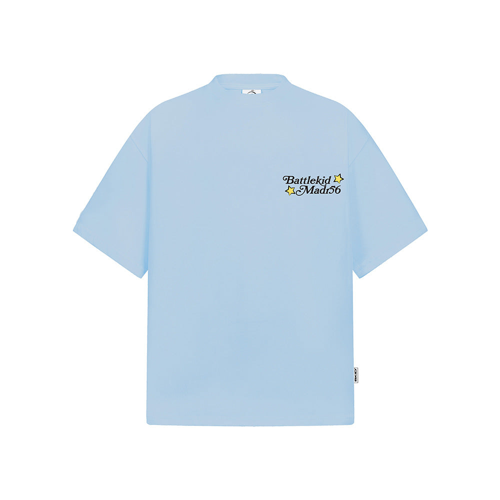 Nostalgia T Shirts Vintage Summer Fun Star Letter Print Short Sleeve T-Shirt