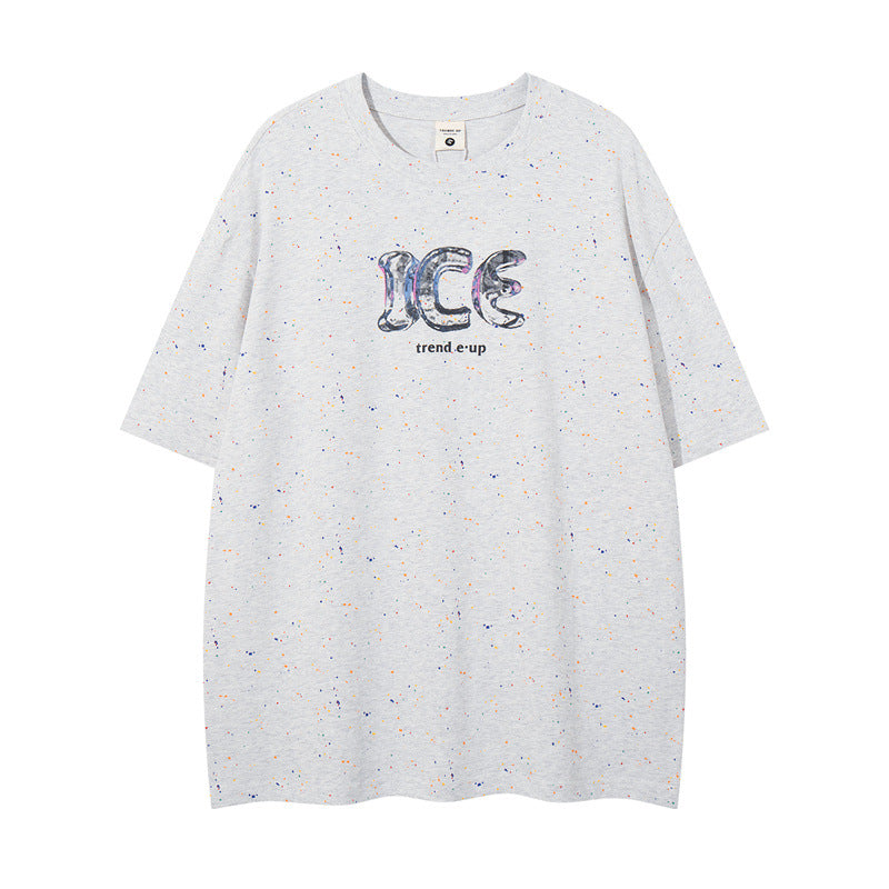 US drip outfits Summer Vintage Star Print Casual Loose Short Sleeve T-Shirts