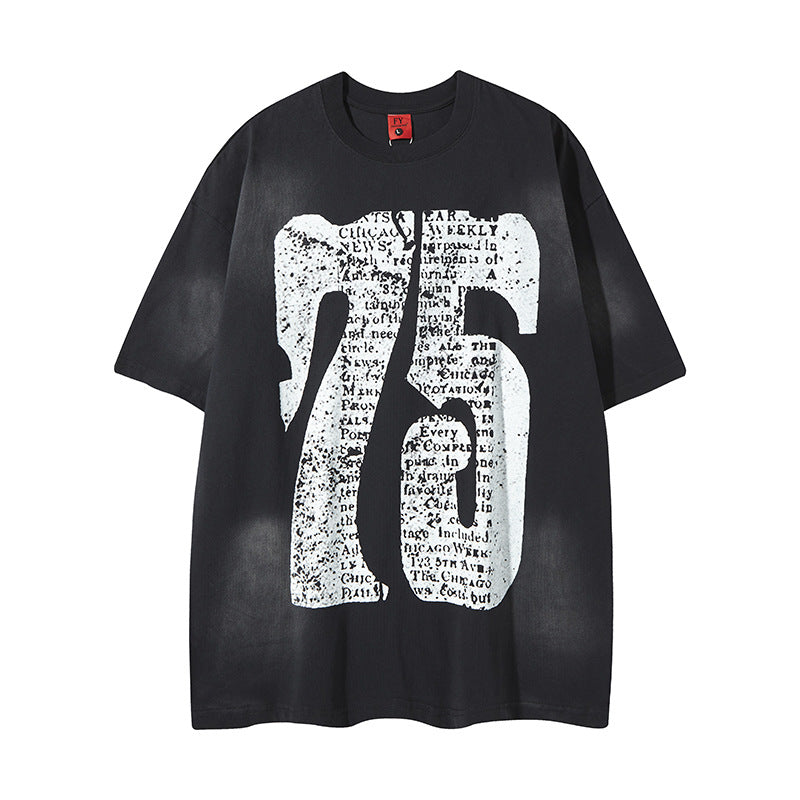 New York Hip Hop Style Loose Short Sleeve T-Shirt Summer Casual Top