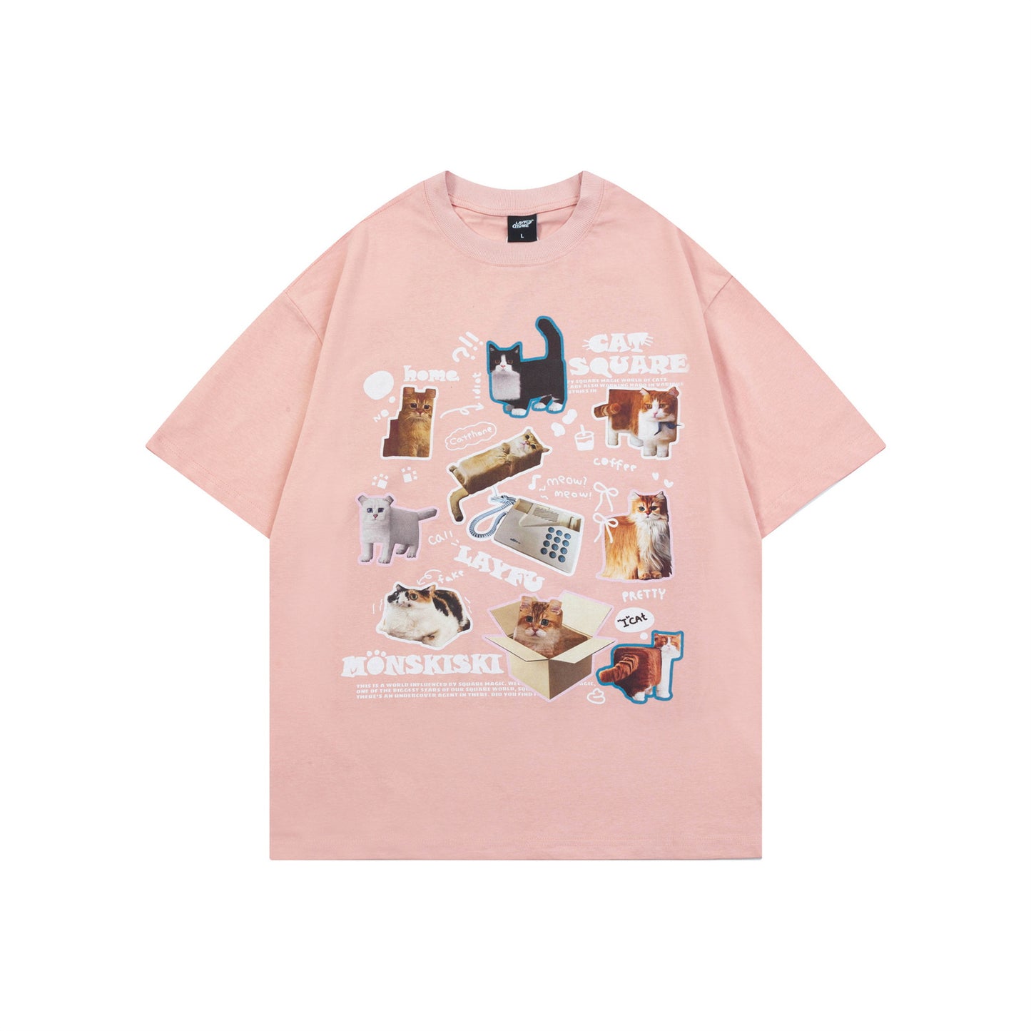 Distorted vintage pussy figure short sleeve t-shirt