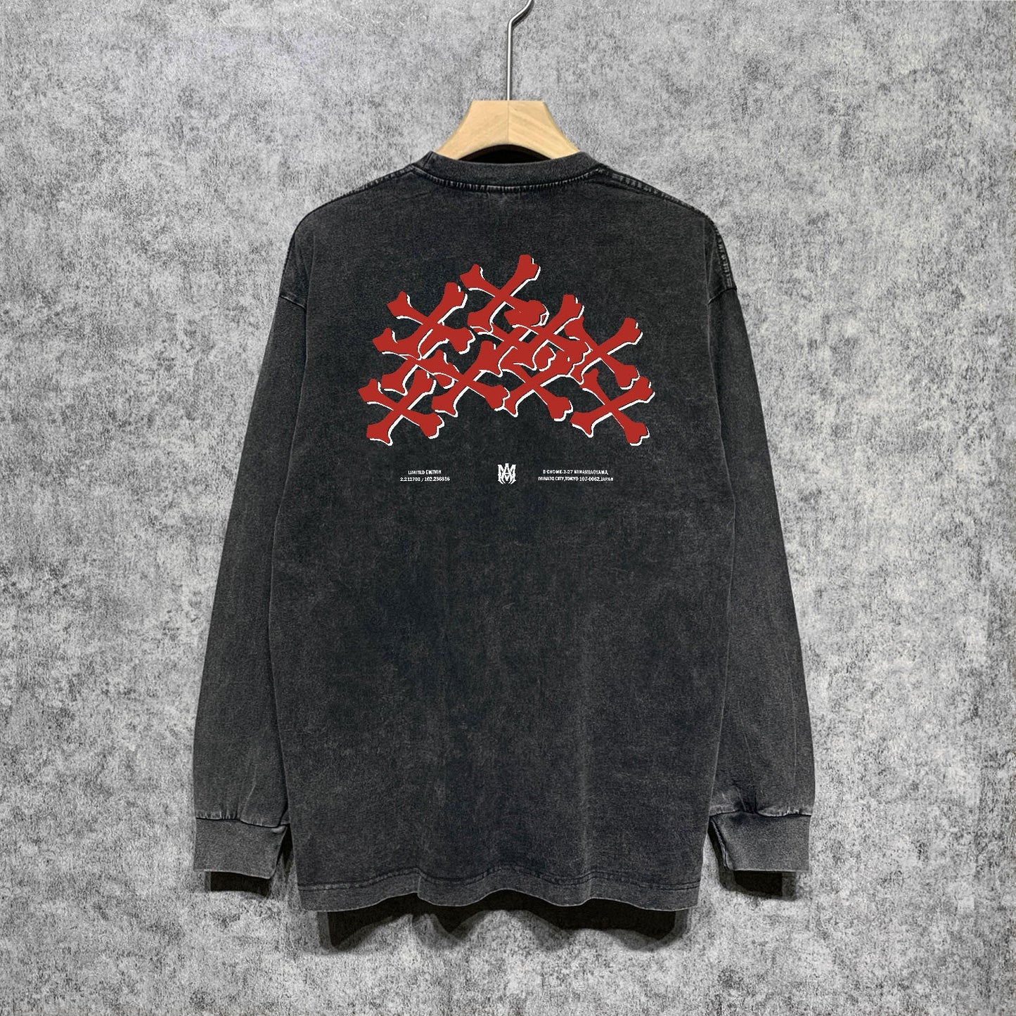Amiri Long Sleeve Shirt Vintage T Shirt Washed and Worn Vintage Long Sleeve T-shirt