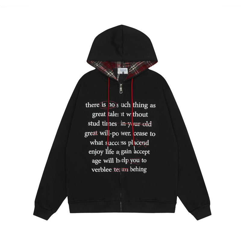Streetwear Hoodie Loose Hip Hop Cardigan Jacket