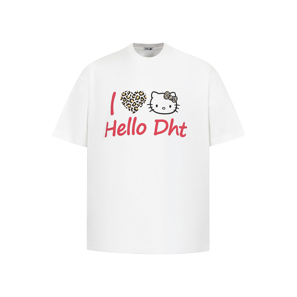 Nostalgia T Shirts Love Printed Short Sleeve T-Shirt