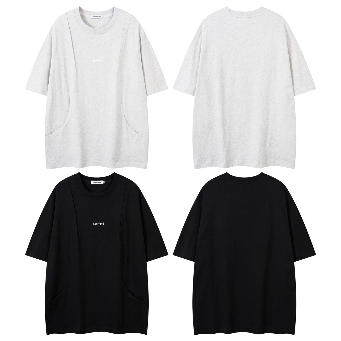 Distorted vintage short-sleeved t-shirt summer loose casual top