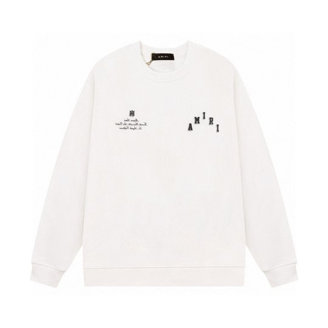 Amiri Sweatshirt Autumn and winter AMI front and rear LOGO letter pattern sweater men and women