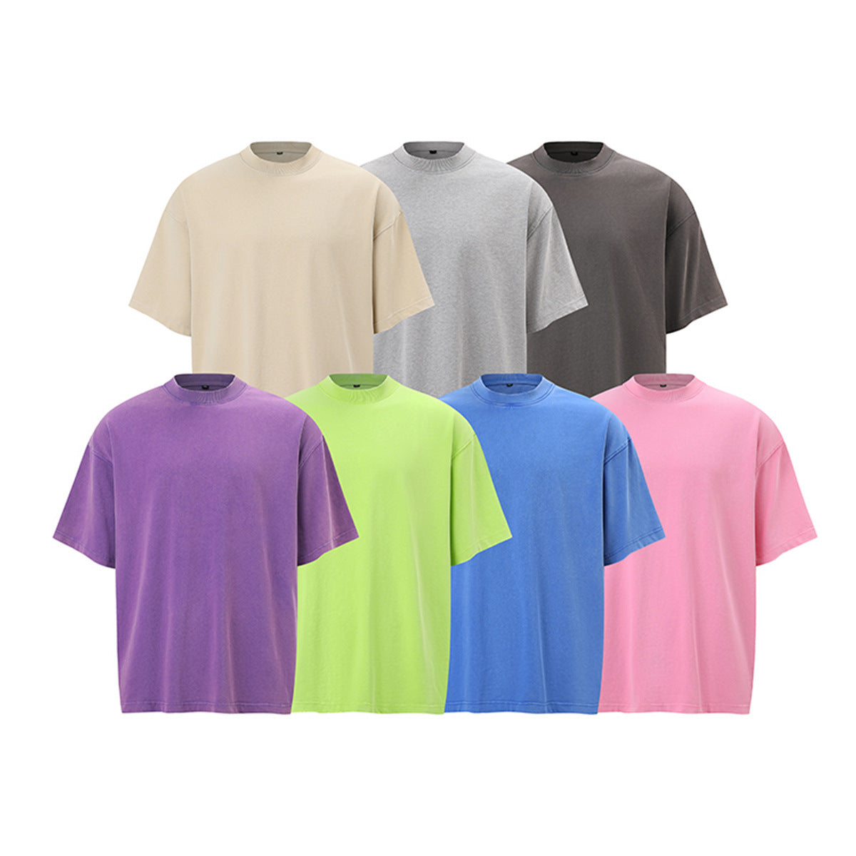 Hip hop shirt summer men's short-sleeved T-shirt retro washed old loose T-shirt