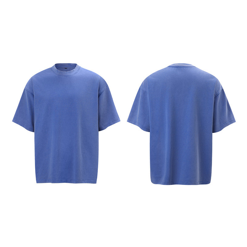 Stone Wash T shirt Old Wash T-shirt Short Sleeve Loose oversize