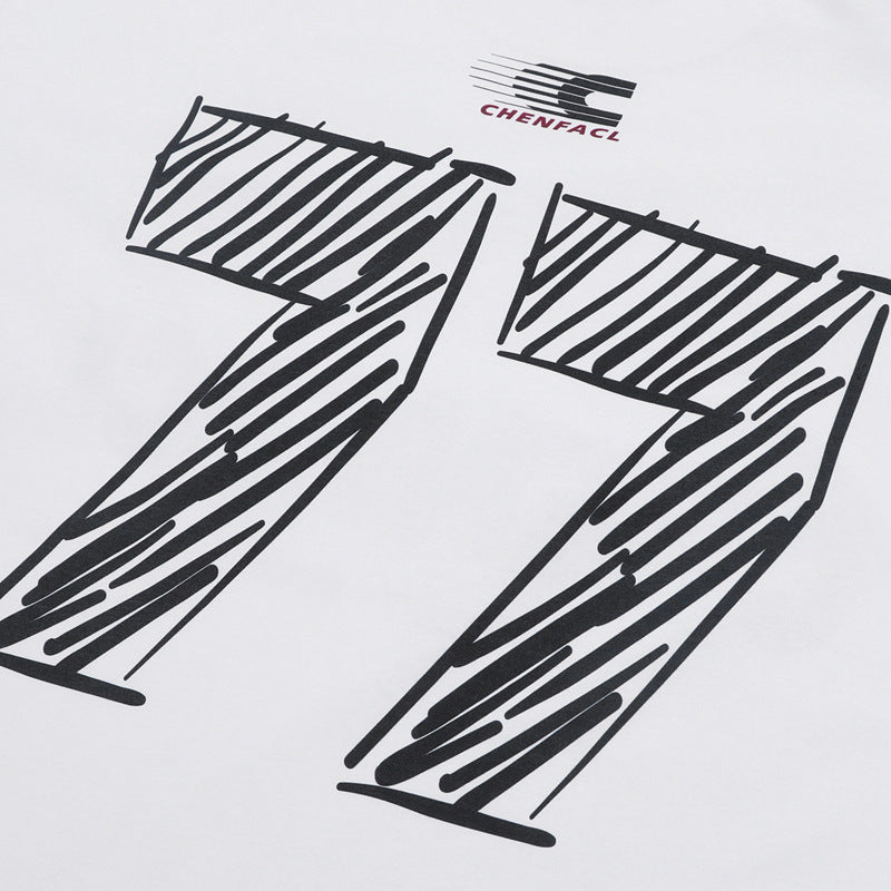 Hip Hop Shirts For Boys Vintage Graffiti Alphabet Print Short Sleeve T-Shirt