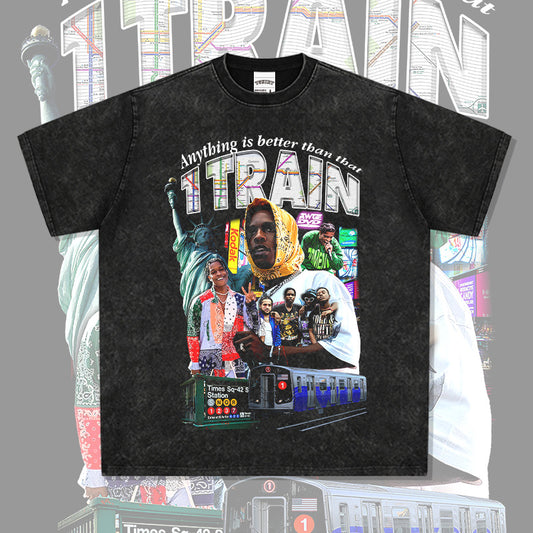Cool t rapper ASAP ROCKY hip hop rap print short sleeve t-shirt