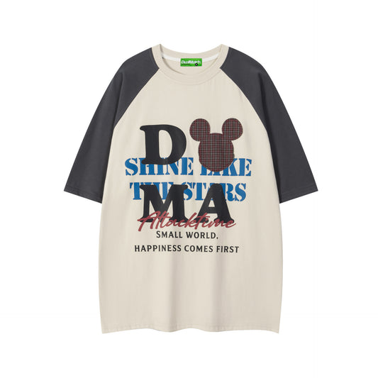 Retro Style Shirt For Men Summer Vintage T-Shirt Loose Short Sleeve