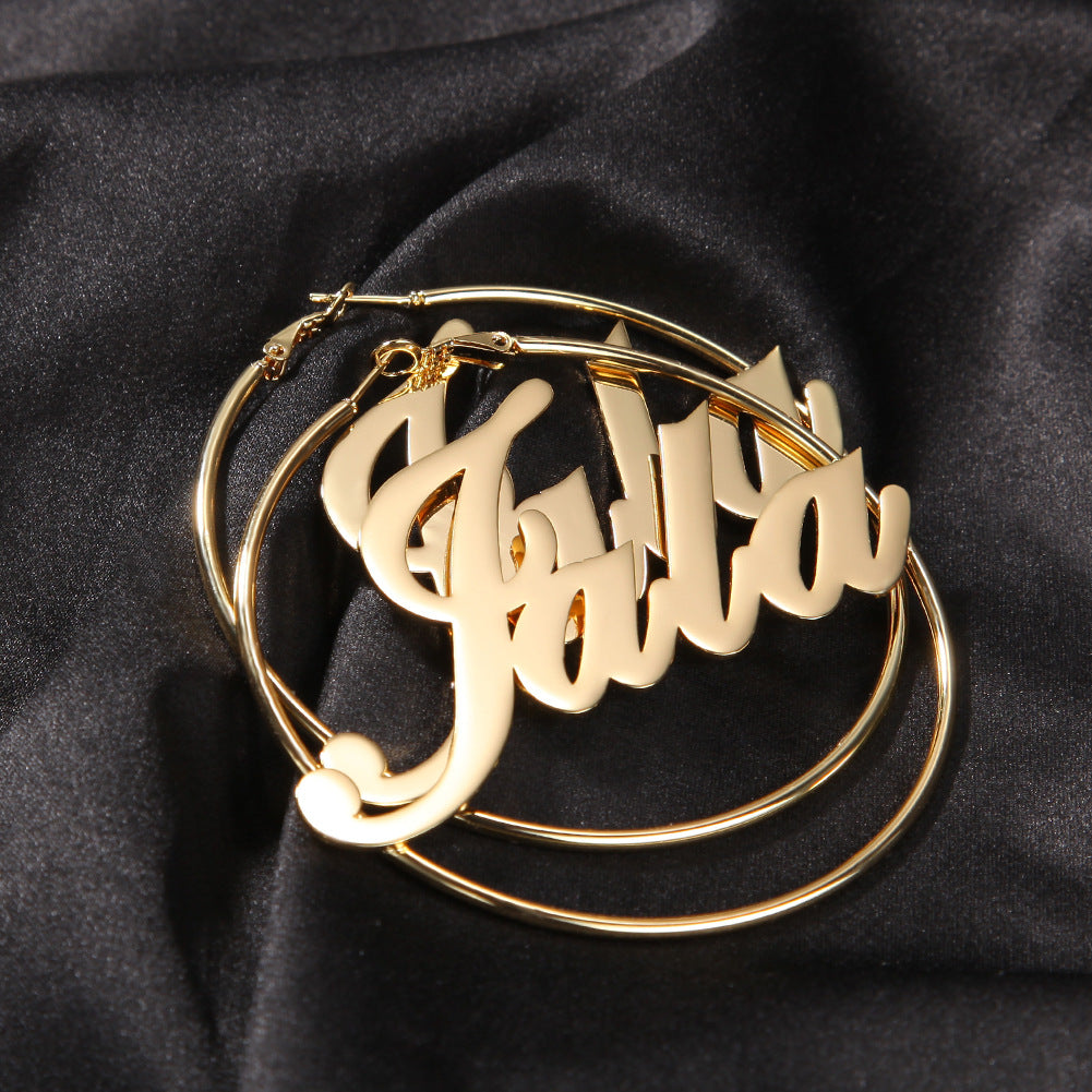 Earrings Customization Letter Earrings Word Up Alphabet Pieces St. Valentine's