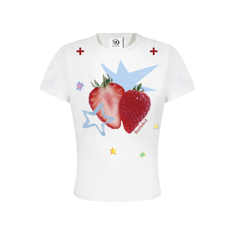 Casual Street Wear Summer Crew Neck Short Sleeve T-Shirt