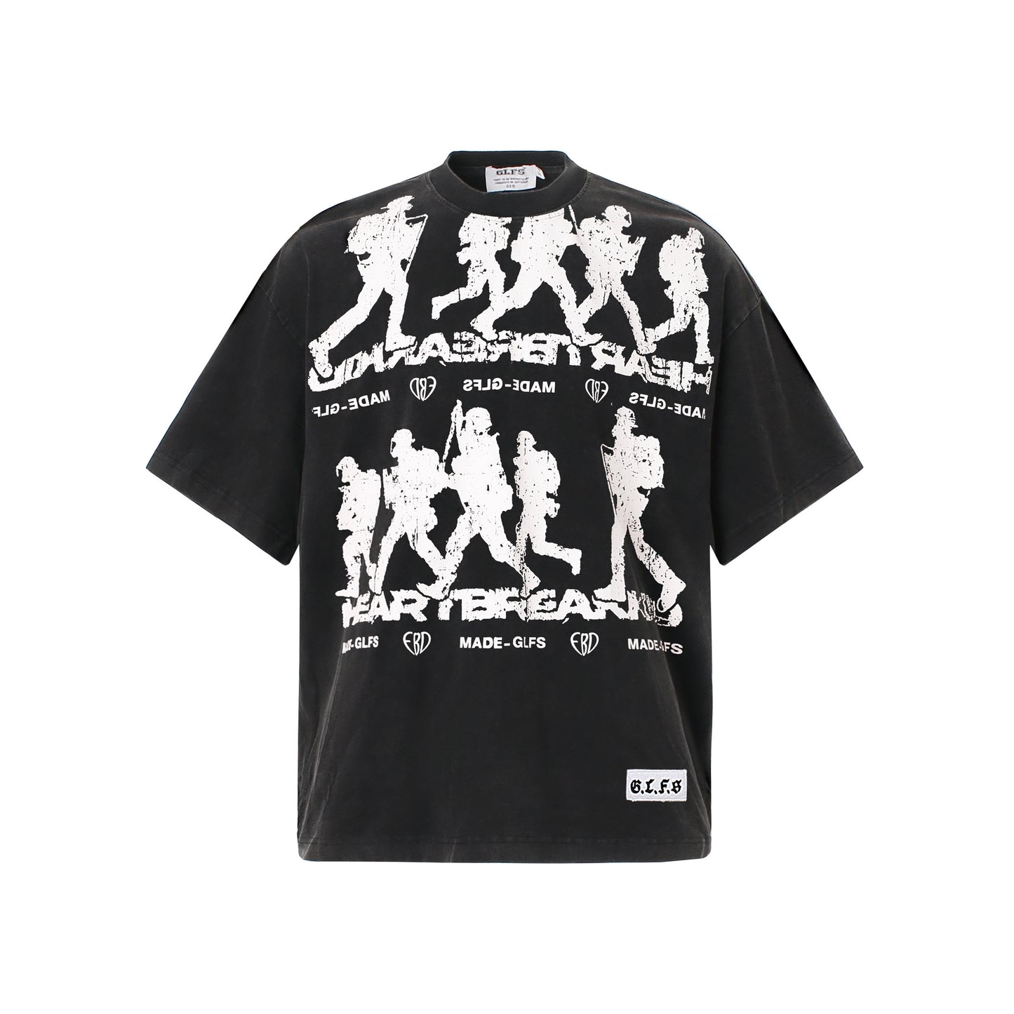 Unisex T-shirts Summer Wash Old Men's Loose Short Sleeve T-Shirt
