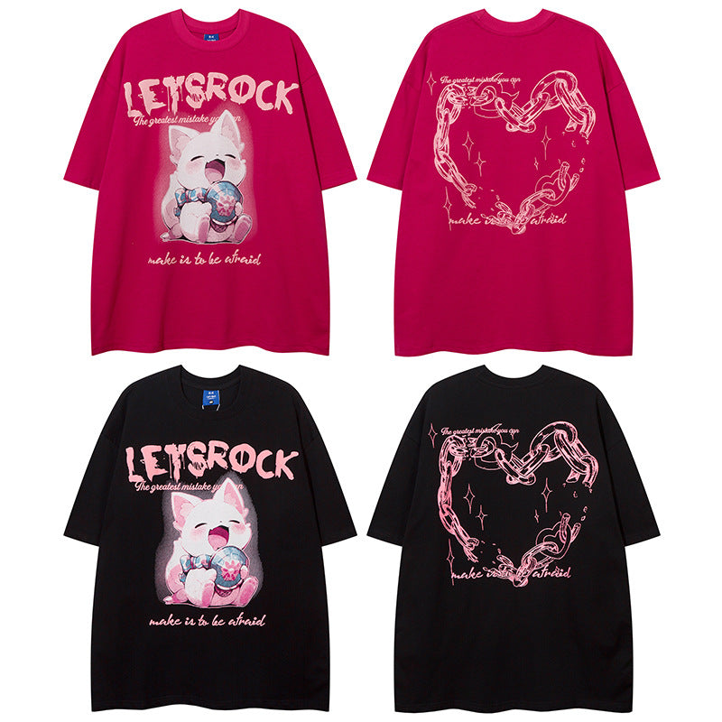 Nyc 1990 Shirt Summer Loose Cartoon Short Sleeve T-Shirt