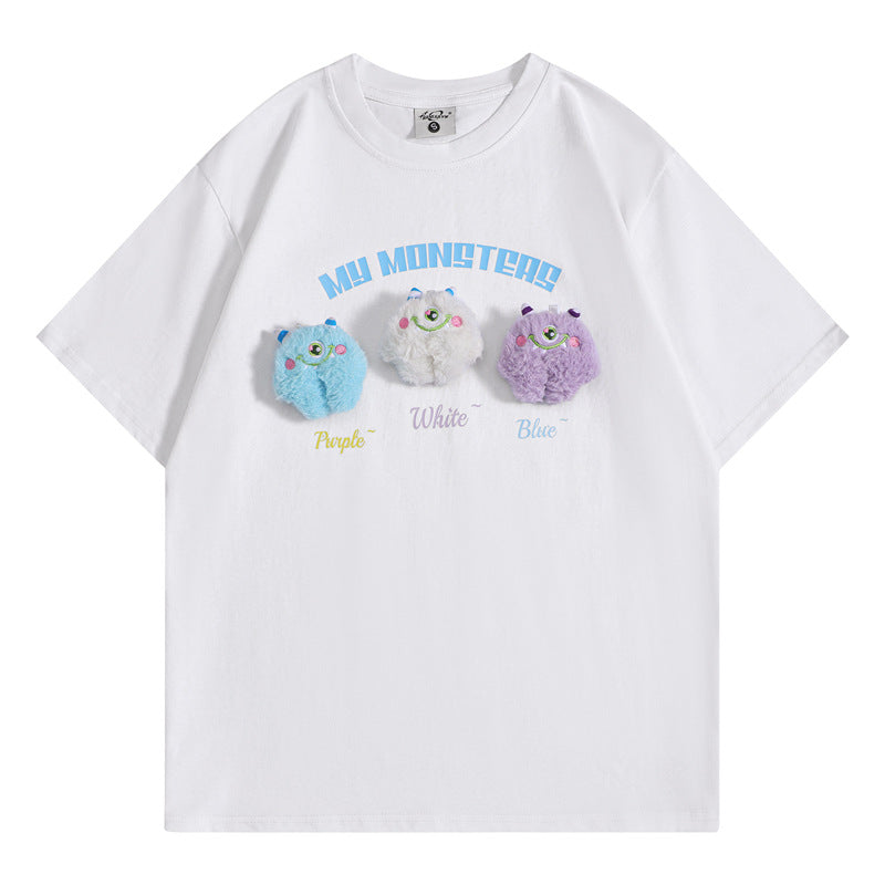 Camisetas streetwear Summer Vintage Elf Doll Casual Loose Short Sleeve T-Shirt