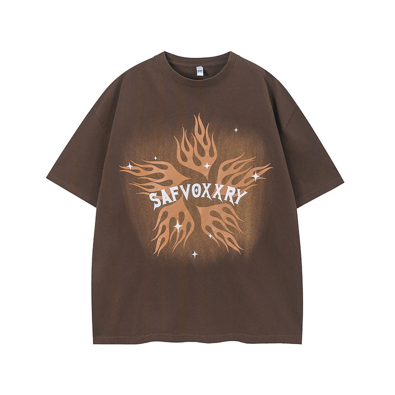 Vintage Tišö Rt Vintage Short Sleeve T-Shirt Summer Loose Casual Top