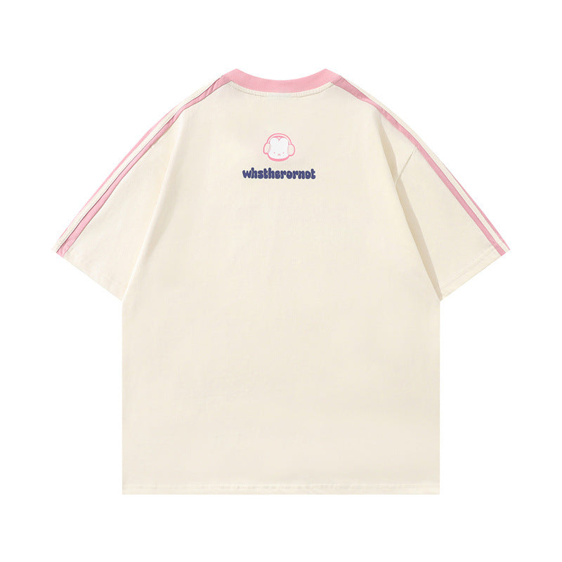 US drip outfits Summer Vintage Casual Loose Short Sleeve T-Shirts