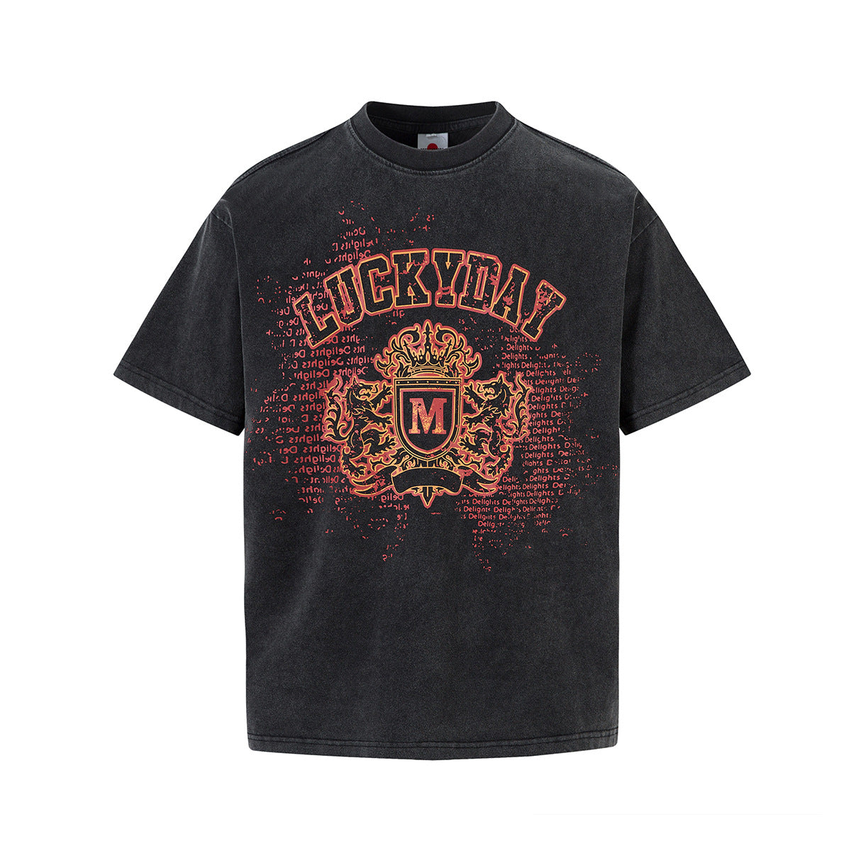 Retro Style Shirt For Men Summer Vintage Wash Short Sleeve T-Shirt