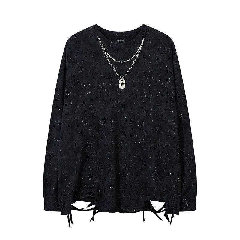 Marcas De Streetwear Gypsy Hot Diamond Loose Long Sleeve T-Shirt