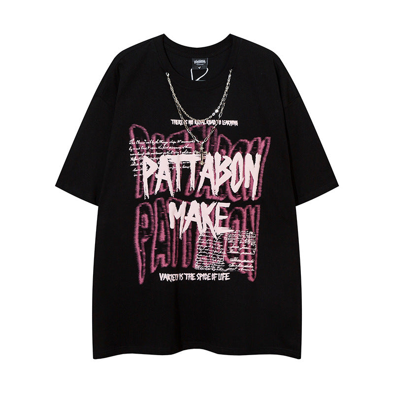Hip Hop Clothes New York Short Sleeve T-Shirt Loose Oversize Top