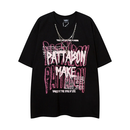 Hip Hop Clothes New York Short Sleeve T-Shirt Loose Oversize Top