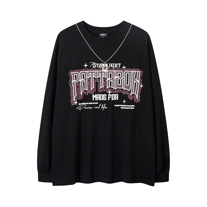 Marcas De Streetwear Loose Long Sleeve T-Shirt Top