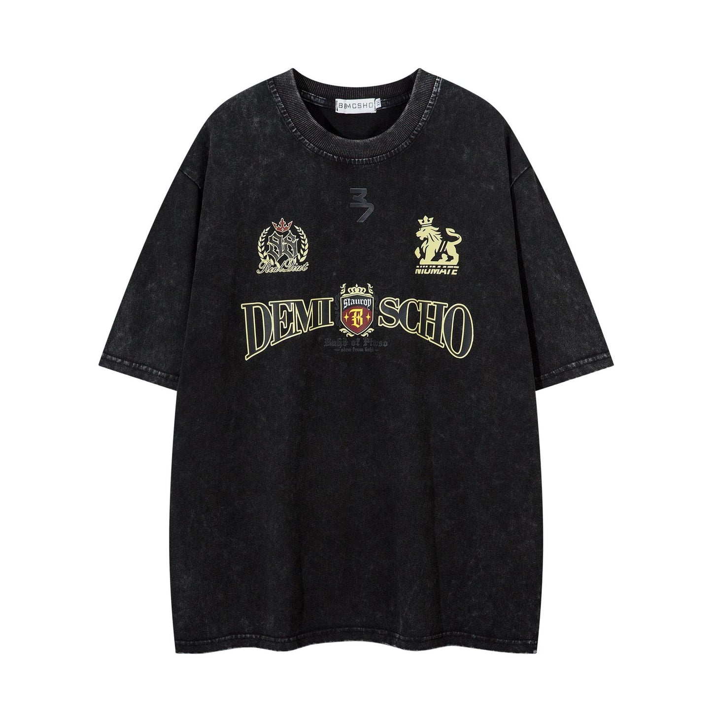 Vestimenta De Los 90 Summer Vintage Washed Old T-Shirt Short Sleeve