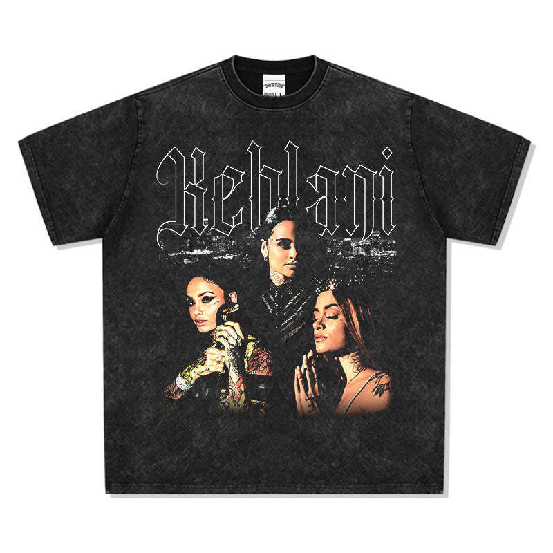 New york hip hop shop vintage hip hop kehlani print short sleeve t-shirt