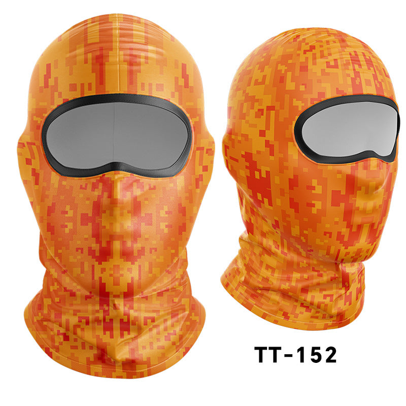 Cycling Windproof Hood Camouflage Python Ice Silk Mask Sunscreen Windproof
