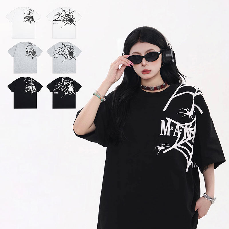 Vintage Tišö Rt Spider Print Short Sleeve T-Shirt