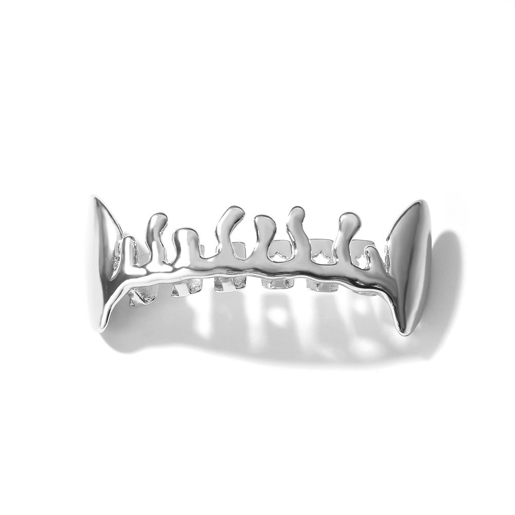 Grillz HIPHOP Gold Braces Real Gold Volcano Lava Braces Hip Hop Spectrum