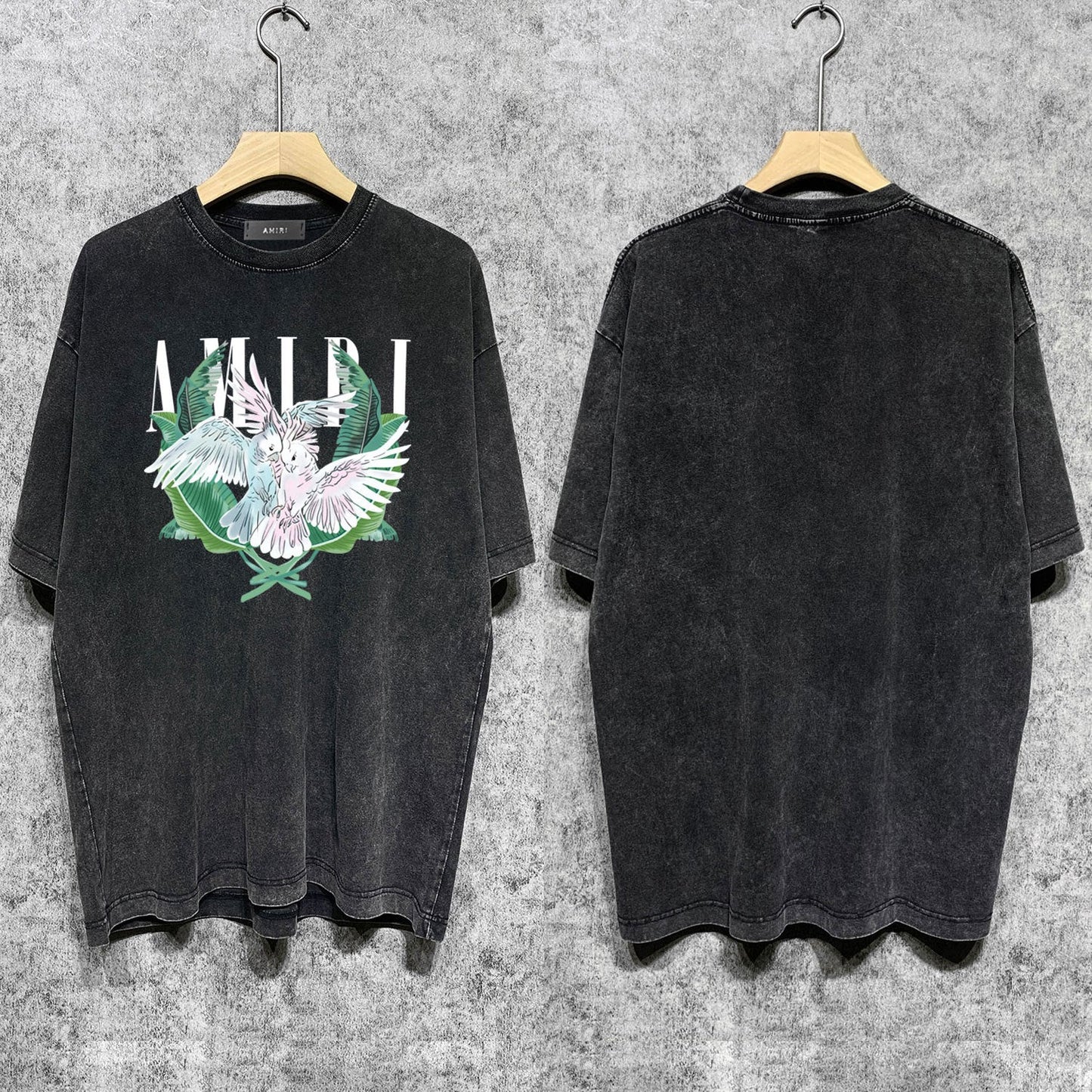 Amiri T-shirt Washed and Worn Retro Short Sleeve T-shirt
