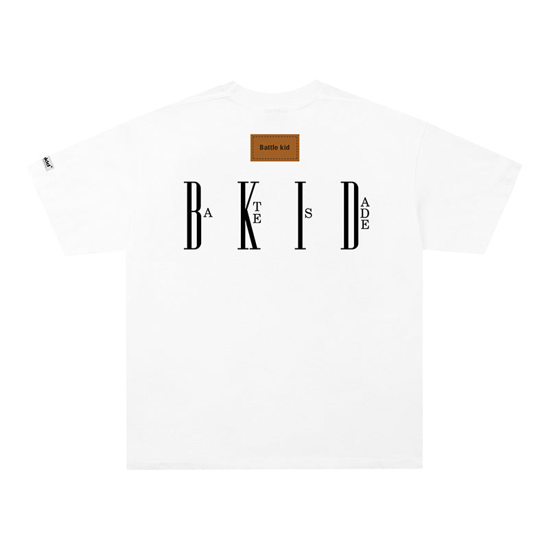 Ropa Vintage Hombre Alphabet Print Short Sleeve T-Shirt
