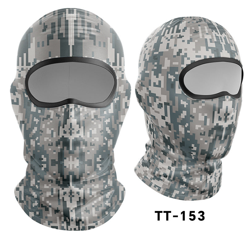 Cycling Windproof Hood Camouflage Python Ice Silk Mask Sunscreen Windproof
