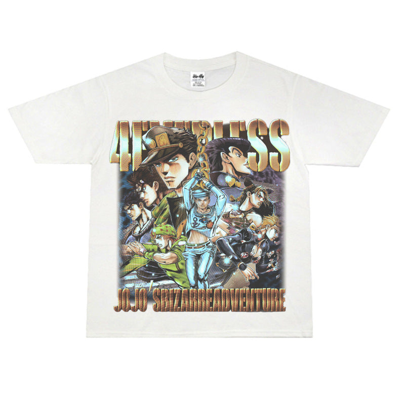 Film Star T Shirt Short Sleeve Loose Retro American Style Trend Cotton T-shirt