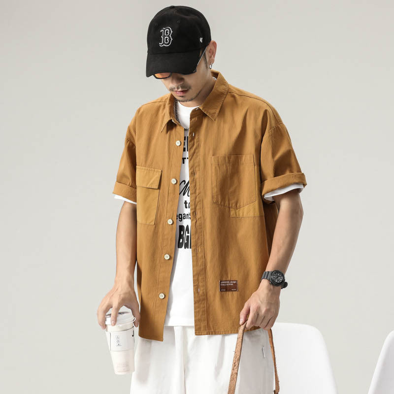 Men T-shirts Short Sleeve Summer Loose Shirt