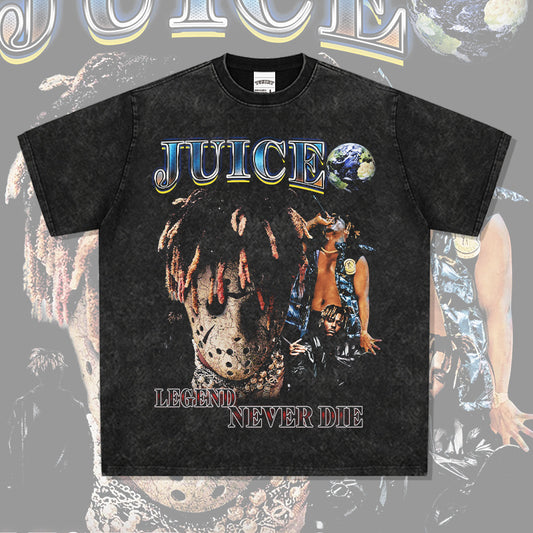 Marcas streetwear usa vintage hip hop joswold juice print short sleeve t-shirt