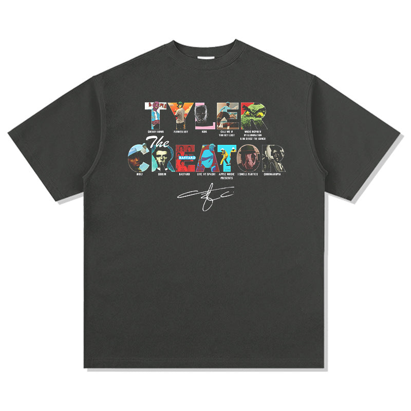 New york hip hop shop vintage hip hop The Creator Taylor print short sleeve t-shirt