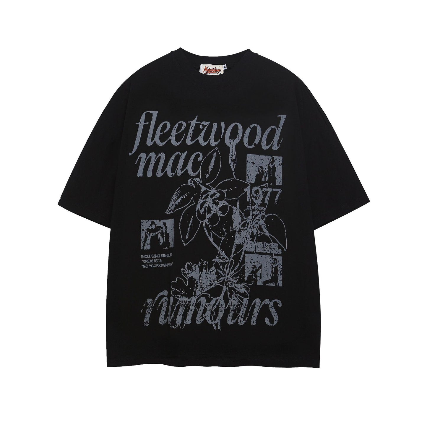 Hustle vintage summer t-shirt loose short sleeves