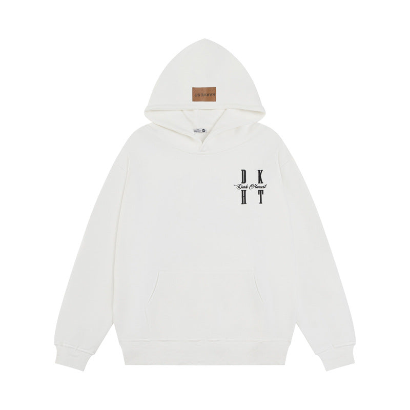 Streetwear Hoodie Letter Embroidered Hooded Sweater Fall Loose Hoodie
