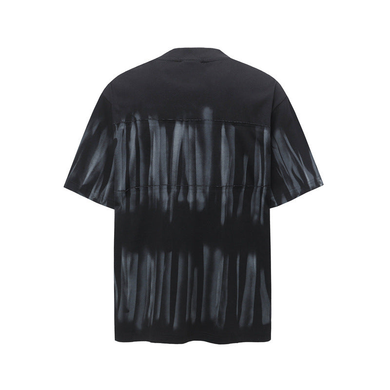 Casual Street Wear Vintage Tie-Dye Graffiti Loose Short Sleeve T-Shirt